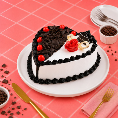 Black Forest Heart Cake
