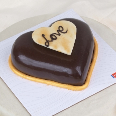 Heart Shaped Chocolate Truffle Cake